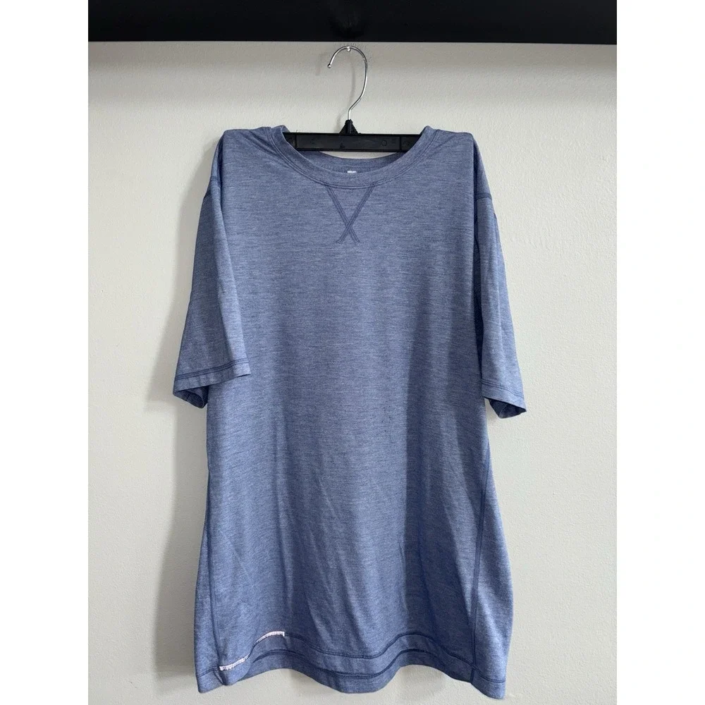2 Lululemon Tees Salmon Pink and Blue Size M - Picture 4 of 7